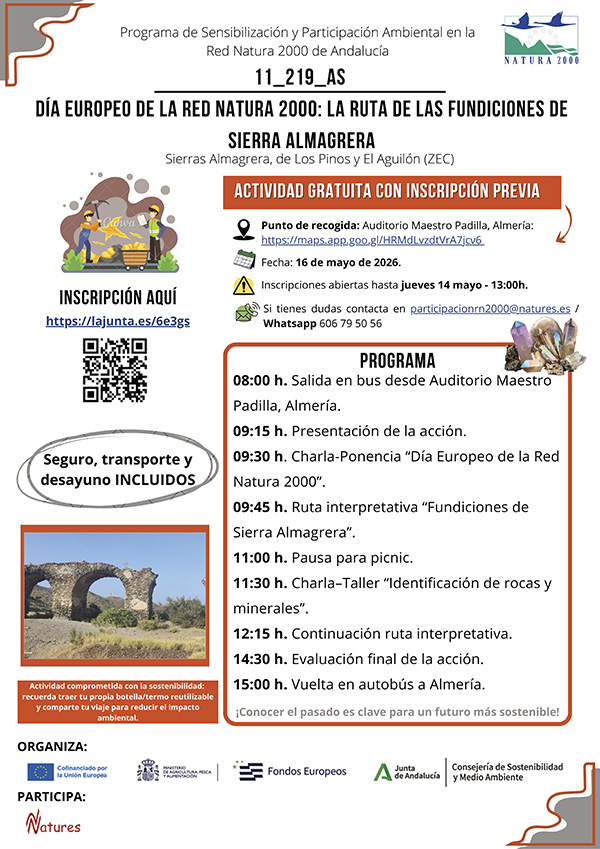 Día Europeo de la Red Natura 2000: La ruta de las Fundiciones de Sierra Almagrera